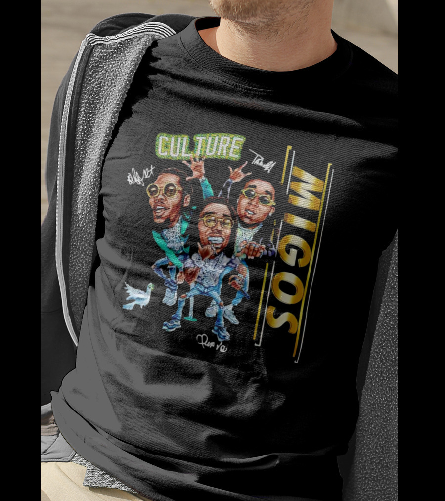 CULTURE Migos Offset Takeoff Quavo Caricature T-Shirt