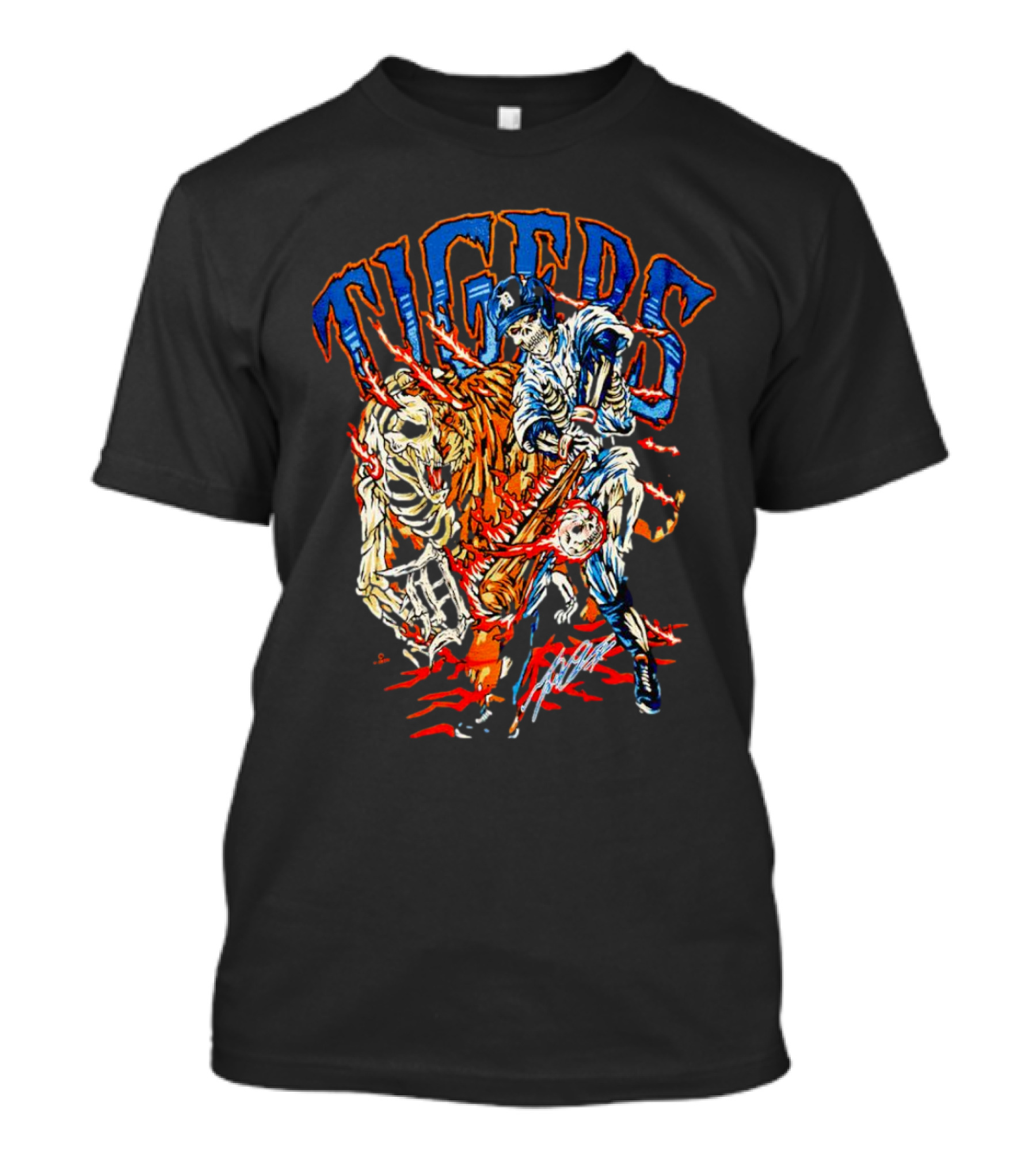 Tigers Miguel Cabrera Skeleton Signature T-Shirt