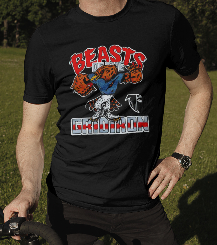 Beasts Of The Gridiron Atlanta Falcons Football Bird Mascot T-Shirt