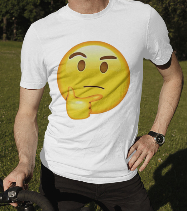 Moji Curious Thinking Face Emoji T-Shirt