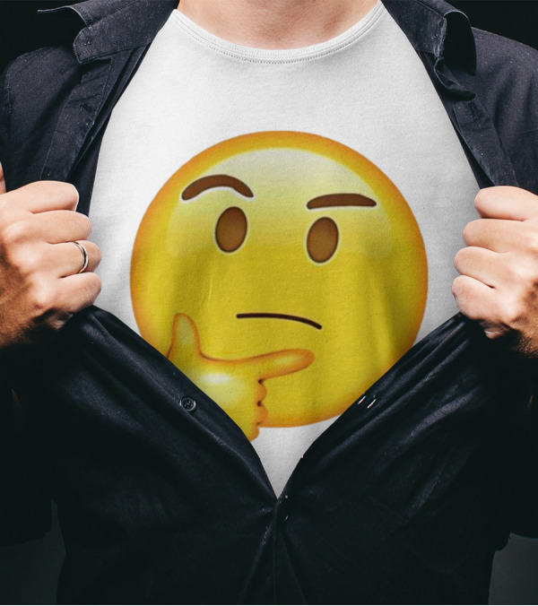 Moji Curious Thinking Face Emoji T-Shirt