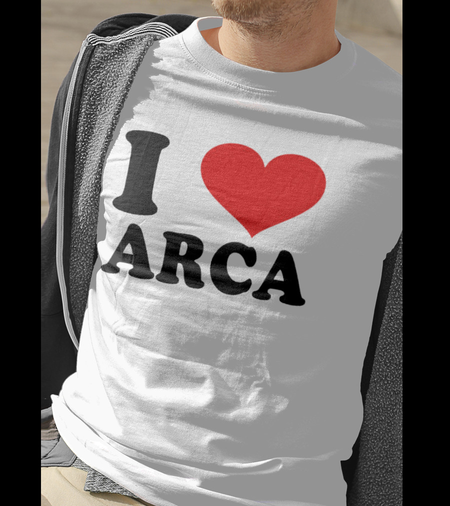 I Heart Arca Bold Text With Red Heart T-Shirt