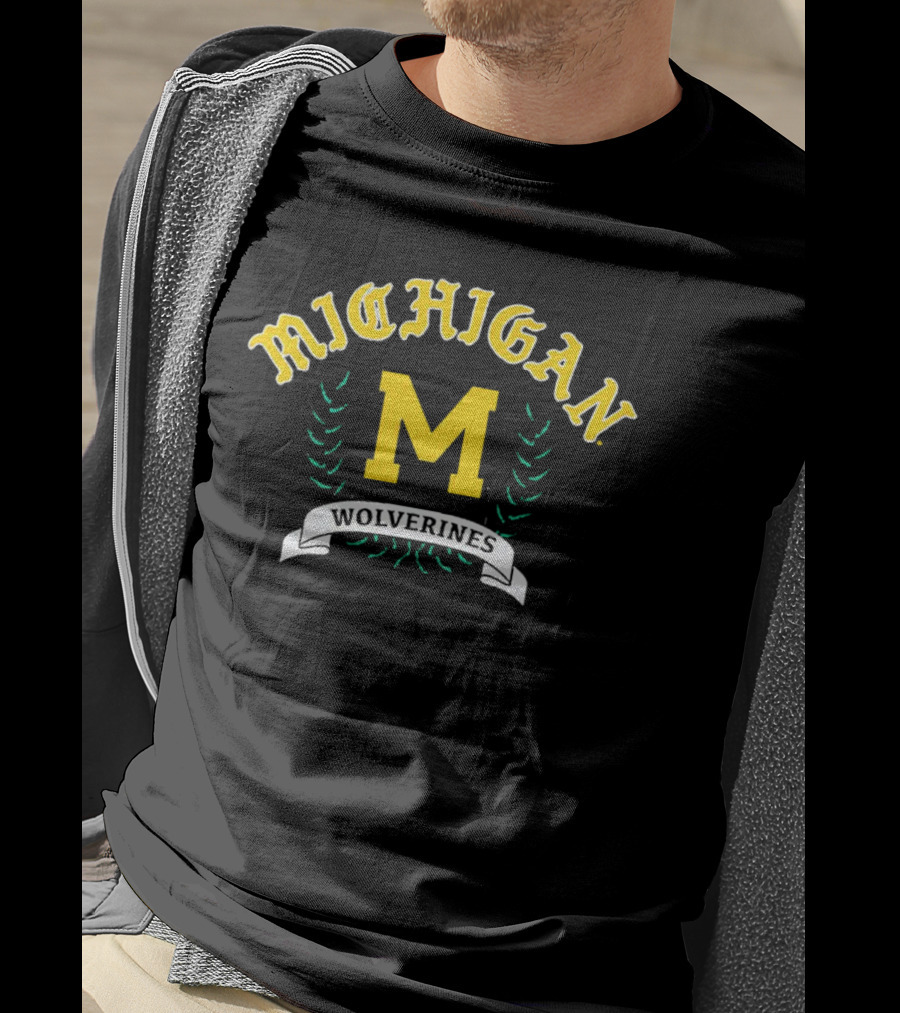 Michigan Wolverines M Vintage Arch T-Shirt