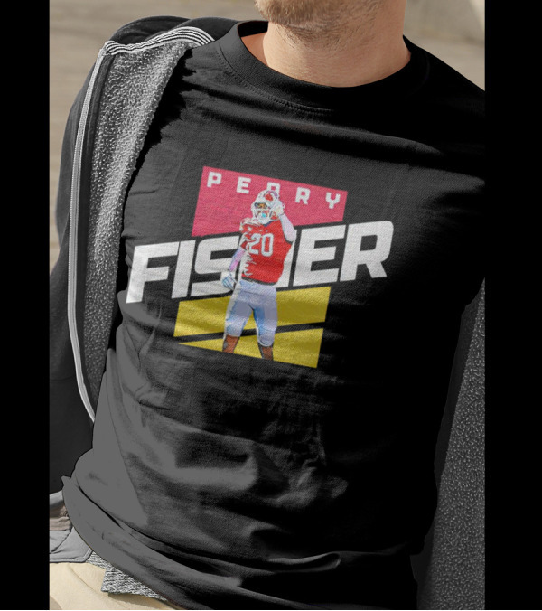 Perry Fisher Game Day Action Maryland Terrapins Football T-Shirt