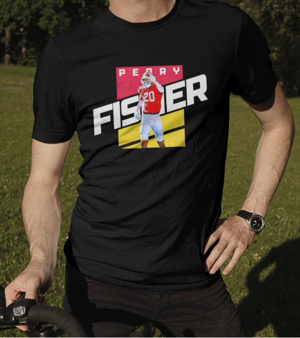 Perry Fisher Game Day Action Maryland Terrapins Football T-Shirt