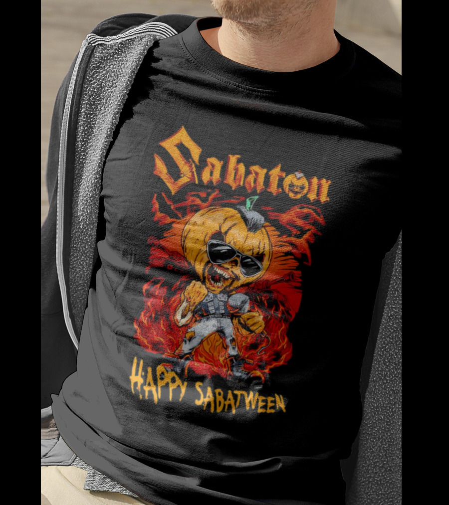 Sabaton Pumpkin Mic Sunglasses Happy Sabatween Halloween T-Shirt