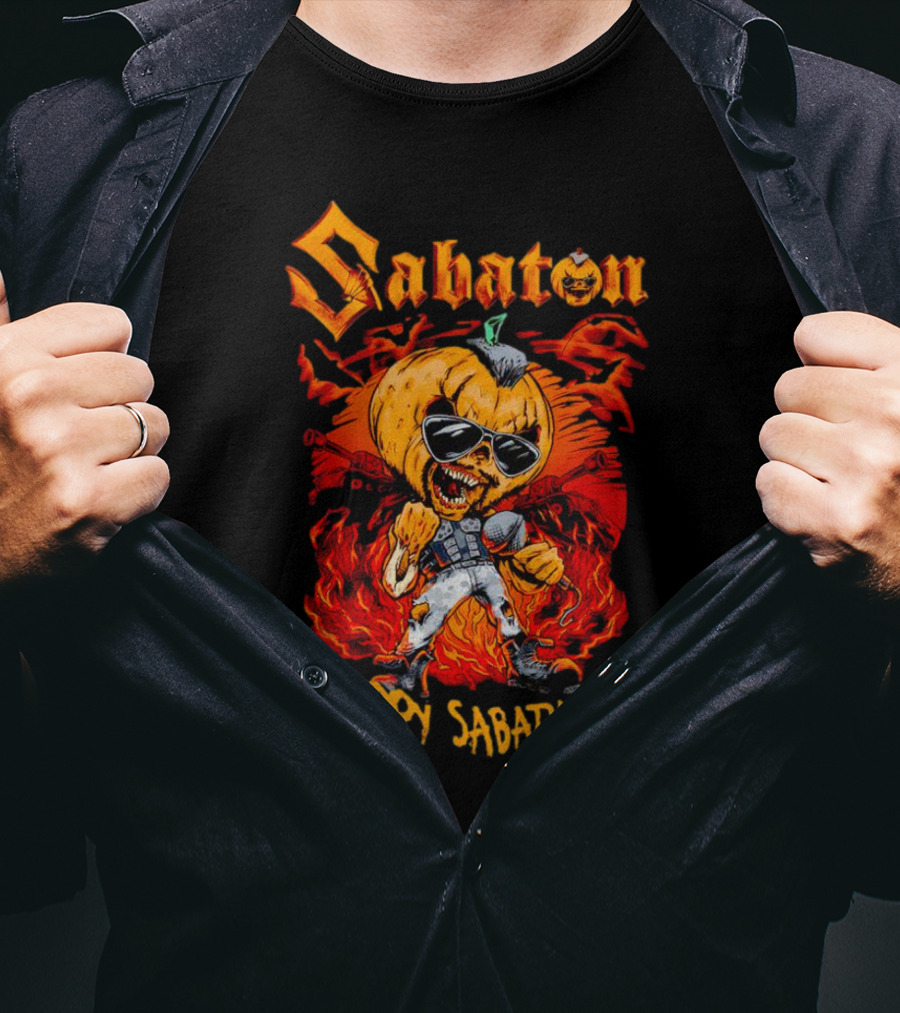 Sabaton Pumpkin Mic Sunglasses Happy Sabatween Halloween T-Shirt