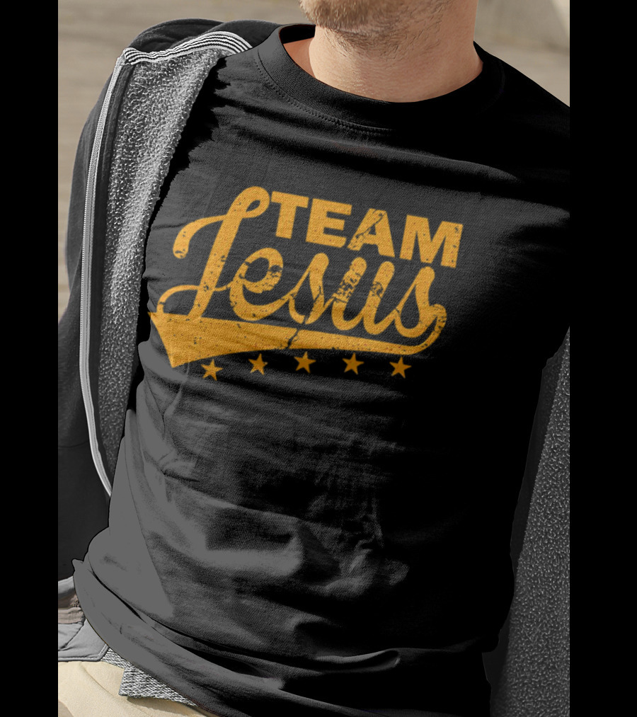 Team Jesus Vintage Style Retro Stars T-Shirt