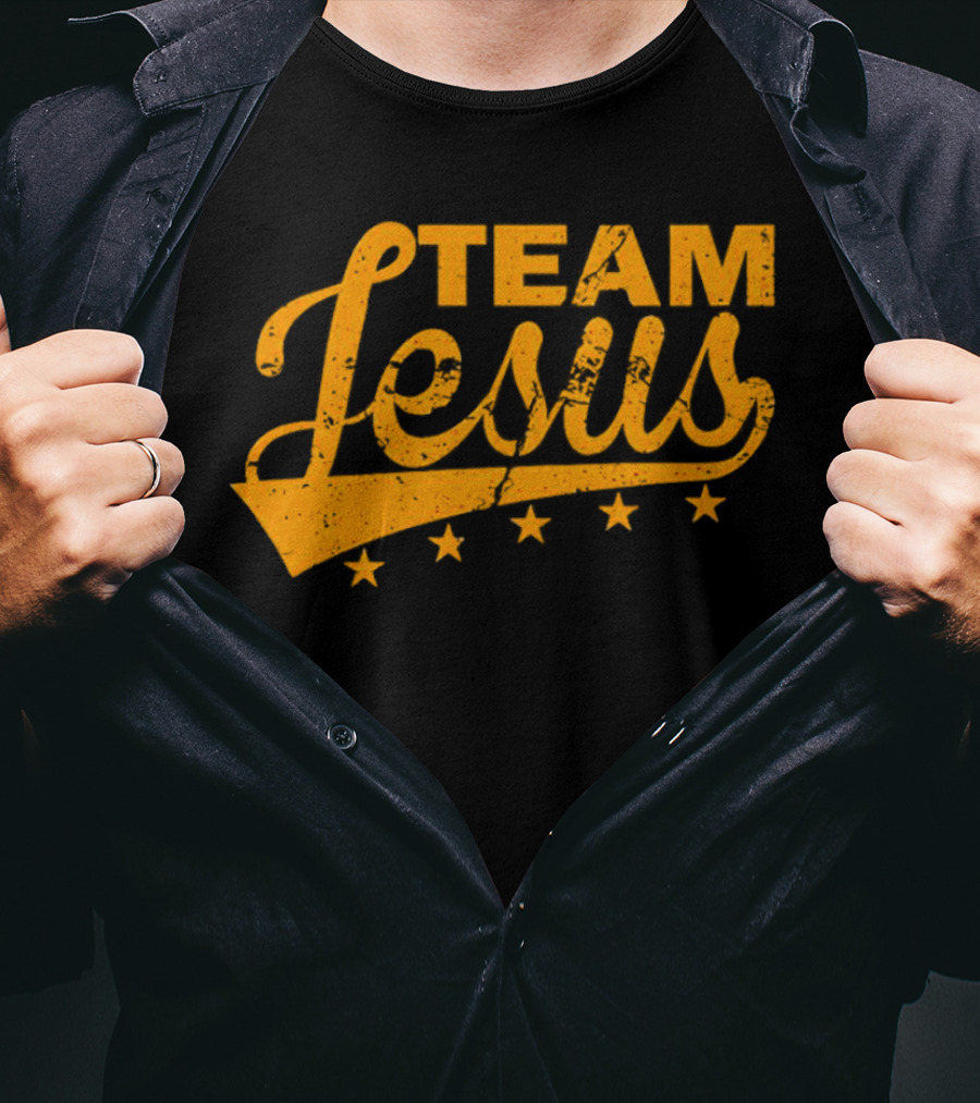 Team Jesus Vintage Style Retro Stars T-Shirt