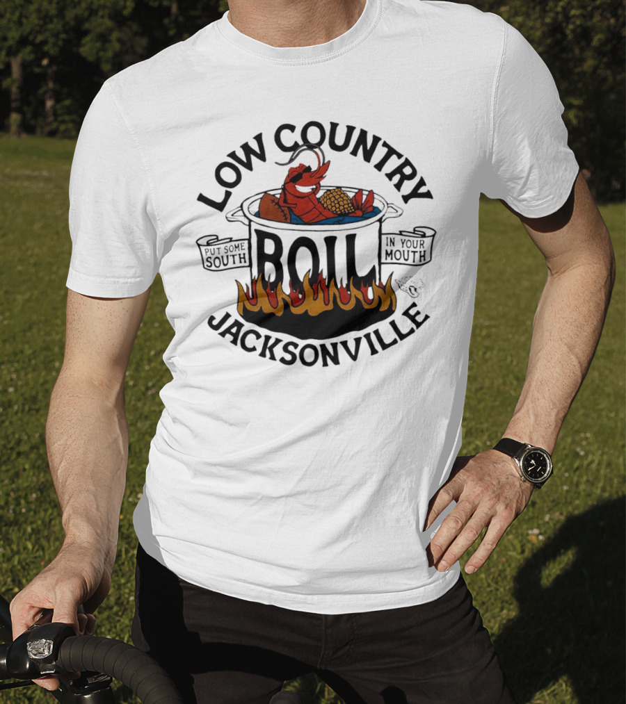 Low Country Boil Put Some South In Your Mouth Jacksonville Jaguars T-Shirt