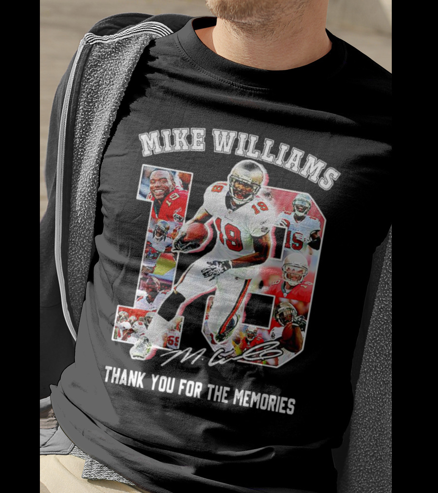 Mike Williams 19 Thank You For The Memories Tampa Bay Buccaneers Signature T-Shirt