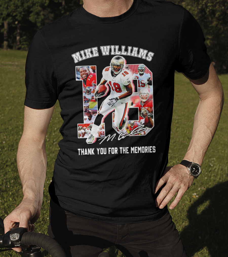 Mike Williams 19 Thank You For The Memories Tampa Bay Buccaneers Signature T-Shirt