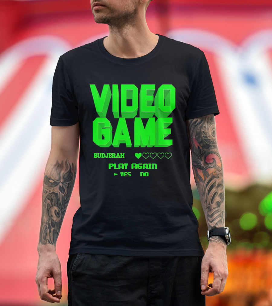 VIDEO GAME BUDJERAH PLAY AGAIN YES NO T-Shirt