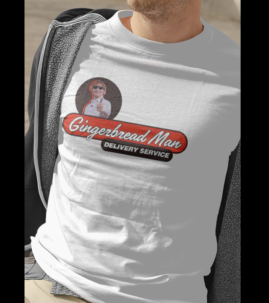 Gingerbread Man Delivery Service Cool Thumbs Up T-Shirt