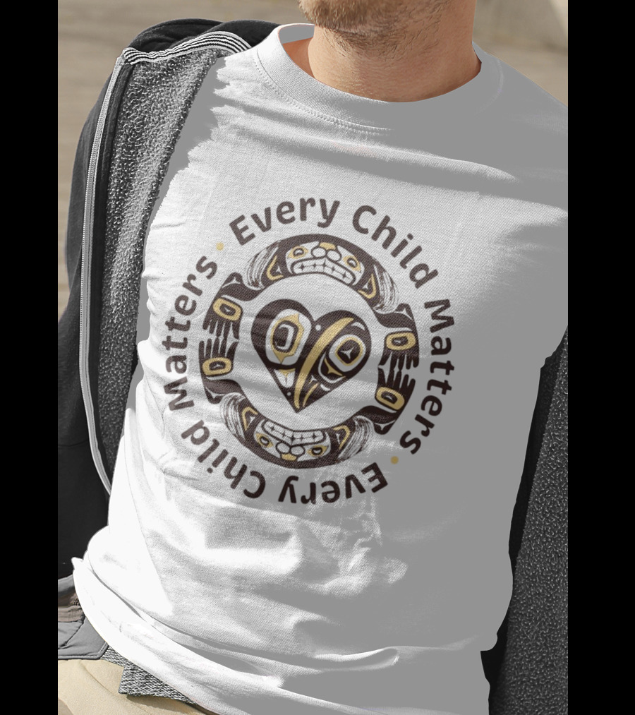 Every Child Matters Indigenous Symbol Heart T-Shirt