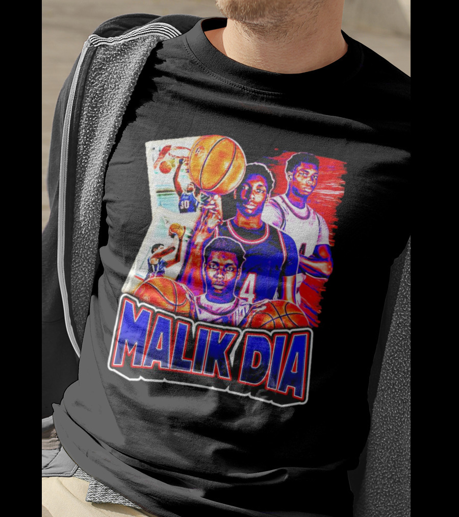 Malik Dia Basketball Vintage Number 4 T-Shirt