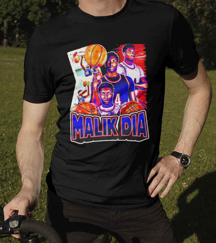 Malik Dia Basketball Vintage Number 4 T-Shirt