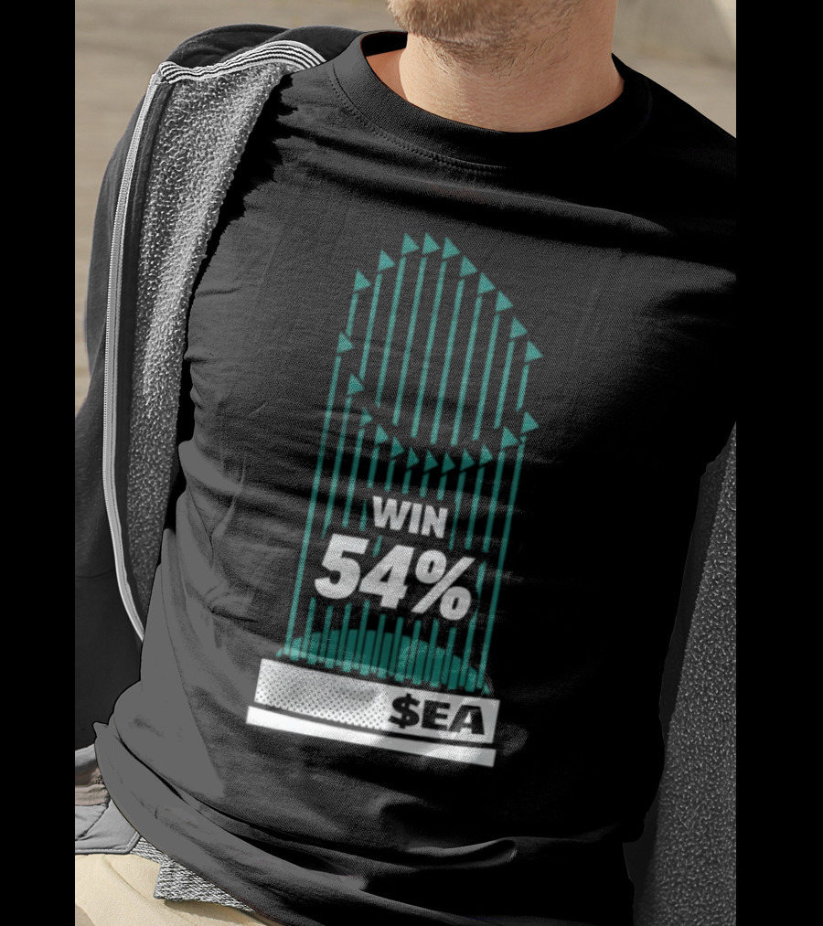 Seattle Mariners Win 54% $SEA Iconic Trophy T-Shirt