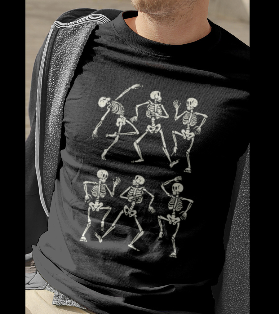 Skeletons Dance Halloween Party Vibes T-Shirt