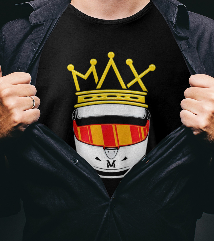 Max Helmet King Racing Congrats Iconic Crown Victory T-Shirt