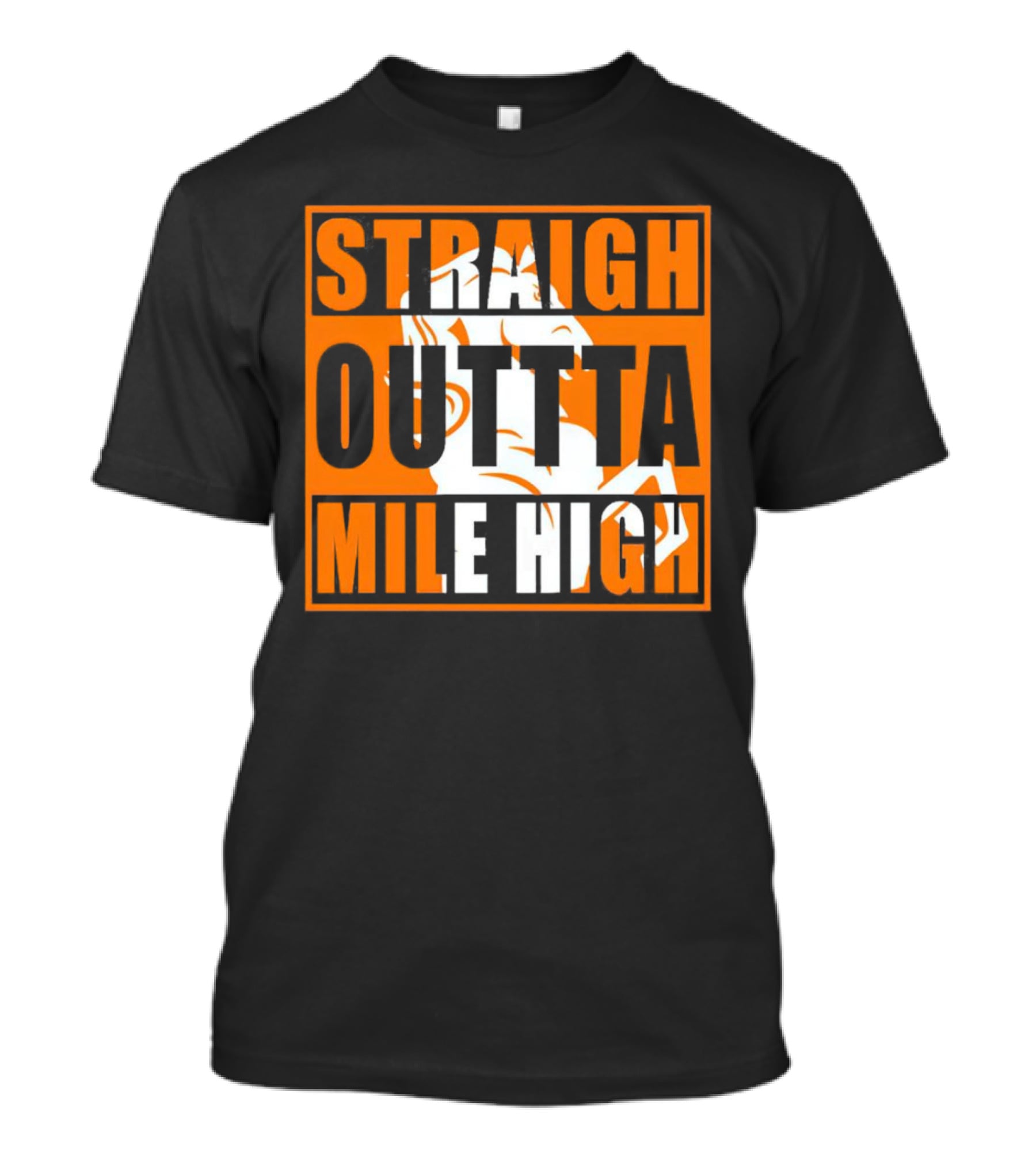 Denver Broncos Straight Outta Mile High Football Fan Gear T-Shirt