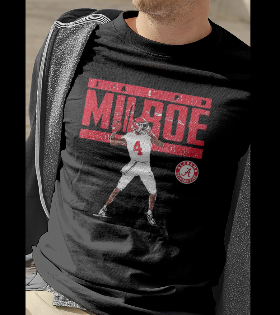 Jalen Milroe Alabama Crimson Tide NCAA Football Player Number 4 T-Shirt