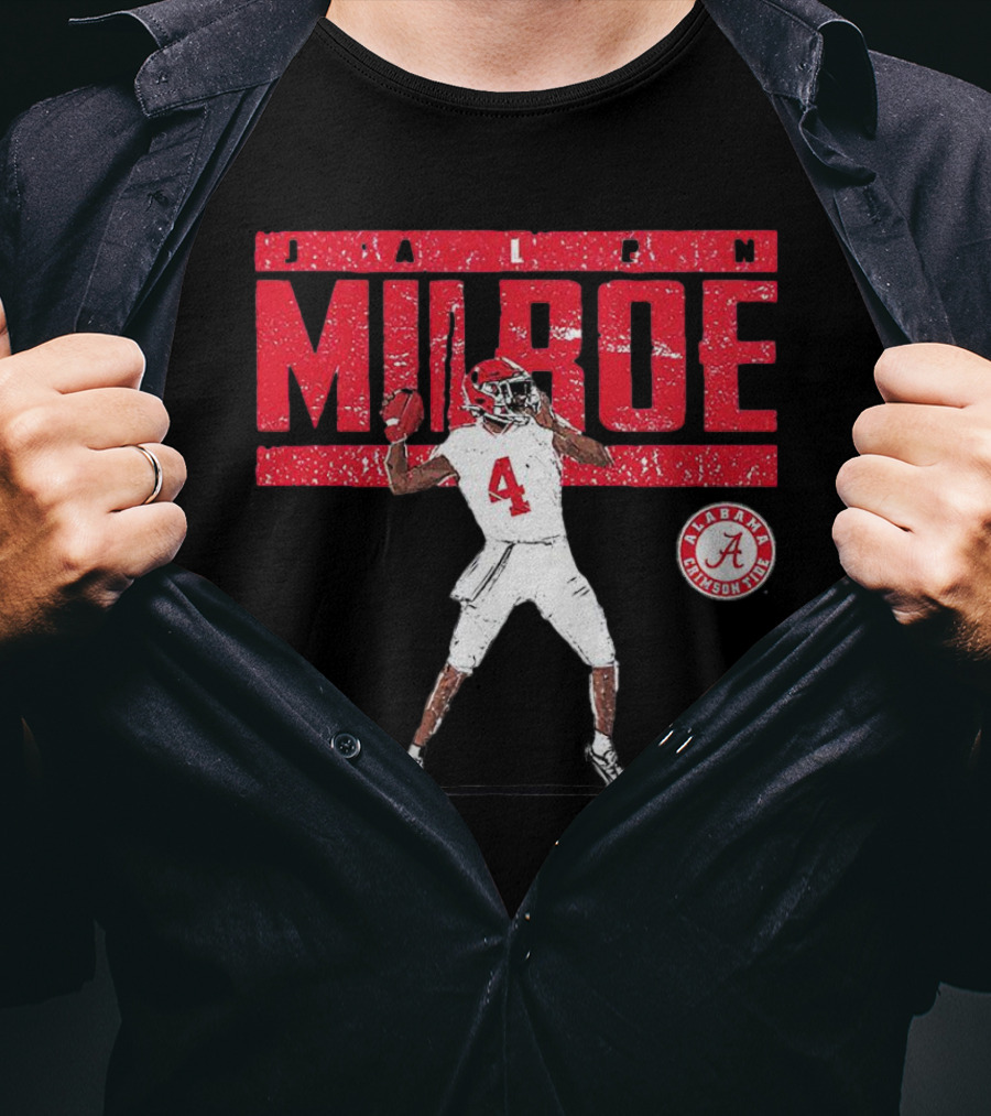 Jalen Milroe Alabama Crimson Tide NCAA Football Player Number 4 T-Shirt