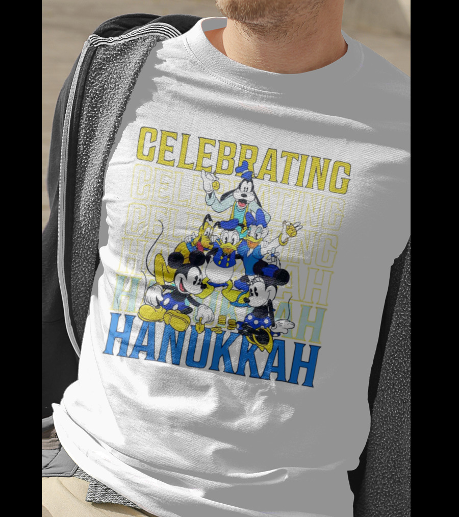Celebrating Hanukkah Mickey Mouse And Friends T-Shirt