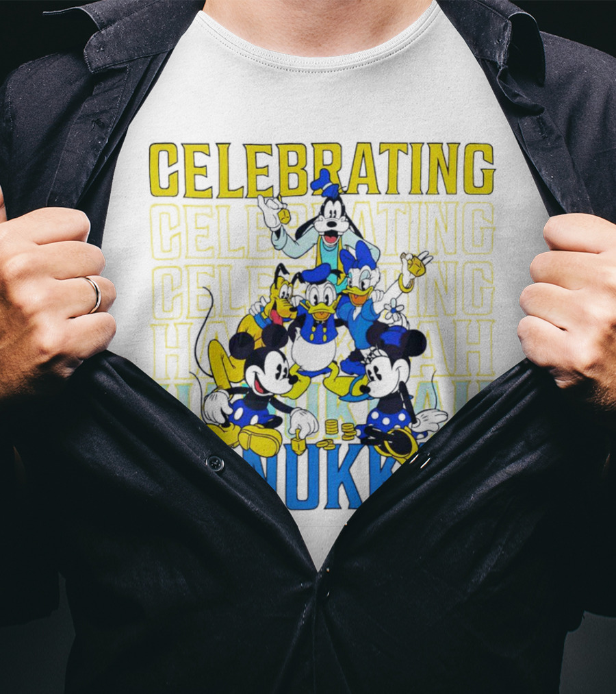 Celebrating Hanukkah Mickey Mouse And Friends T-Shirt