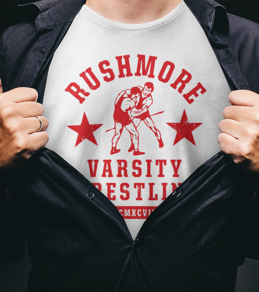 Rushmore Varsity Wrestling MCMXCVIII T-Shirt