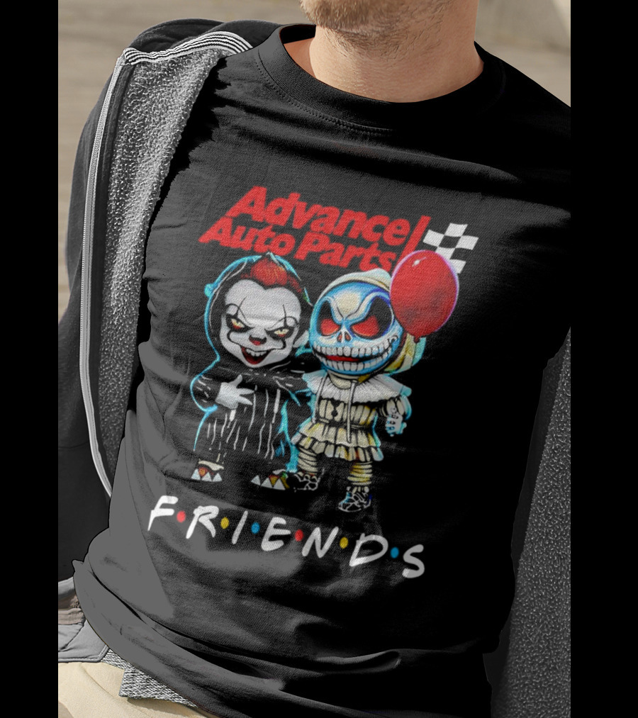 Advance Auto Parts Pennywise Jack Skellington Friends Halloween Red Balloon T-Shirt