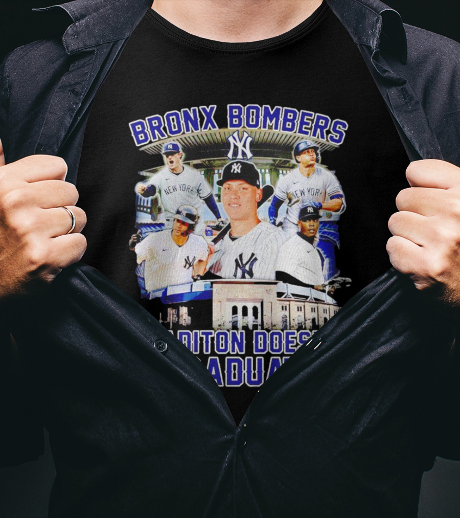 Bronx Bombers Tradition Doesn't Graduate New York Yankees Stadium Players T-Shirt