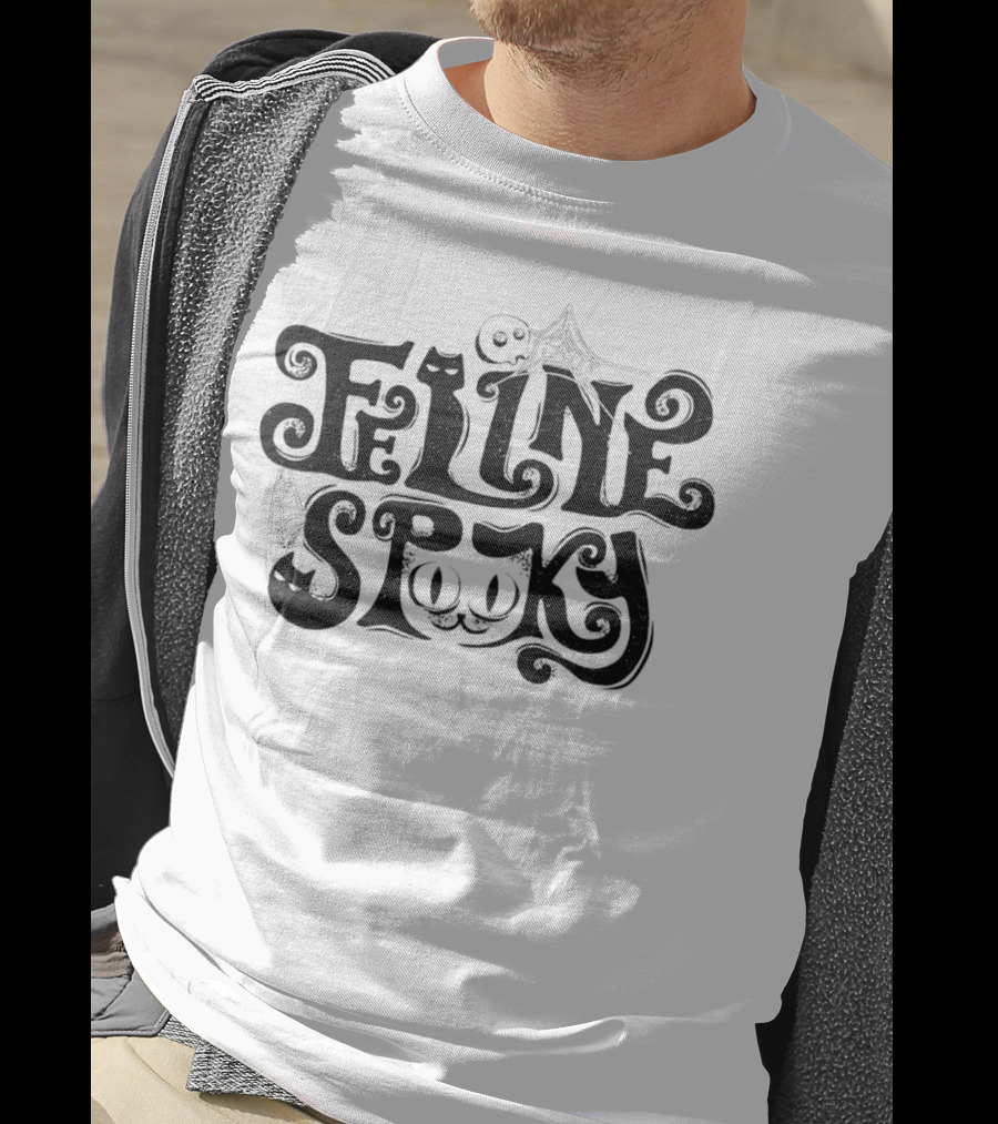 Feline Spooky Cat Lover Halloween Ghost And Whiskers T-Shirt