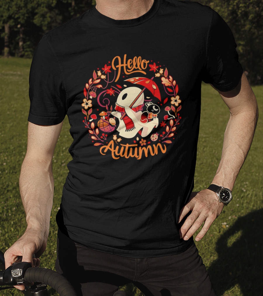 Hello Autumn Spooky Harvest Halloween T-Shirt