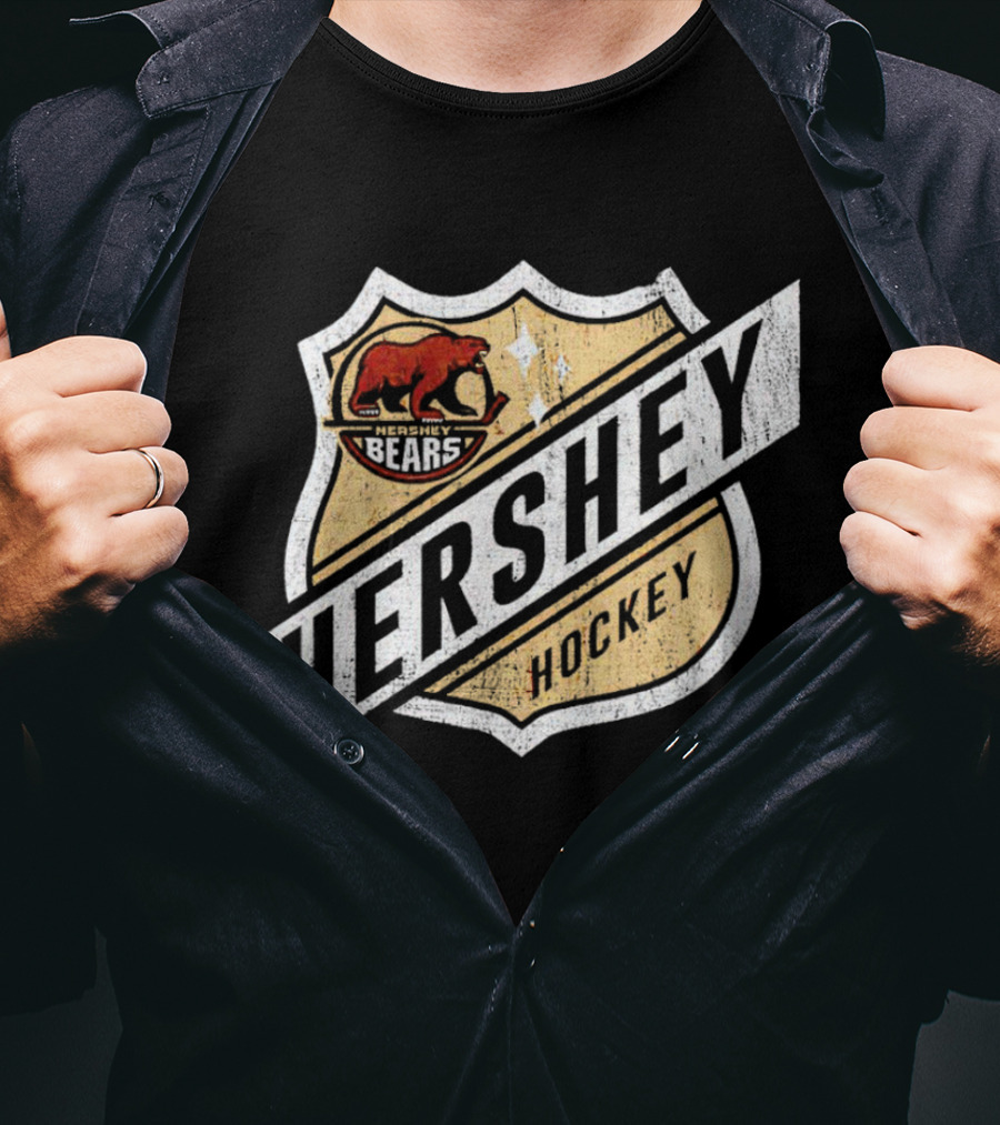 Hershey Bears Vintage Shield Emblem Hockey T-Shirt