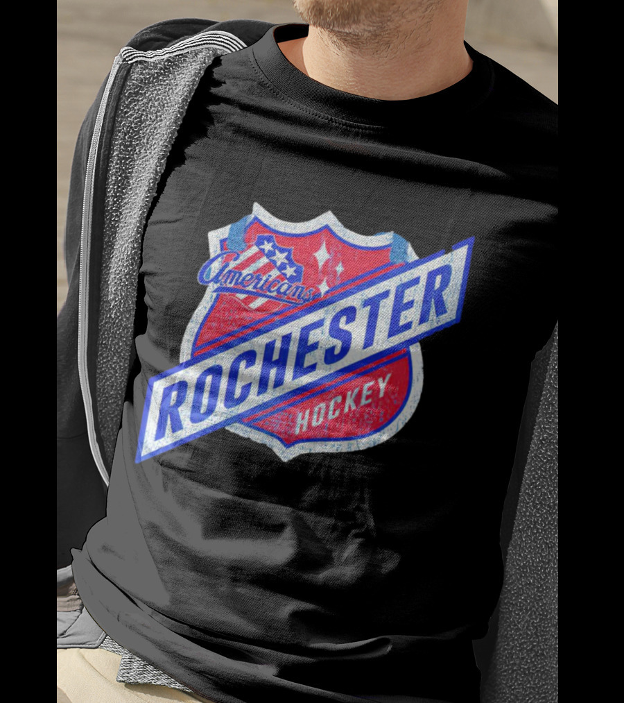 Rochester Americans Hockey Shield Badge T-Shirt