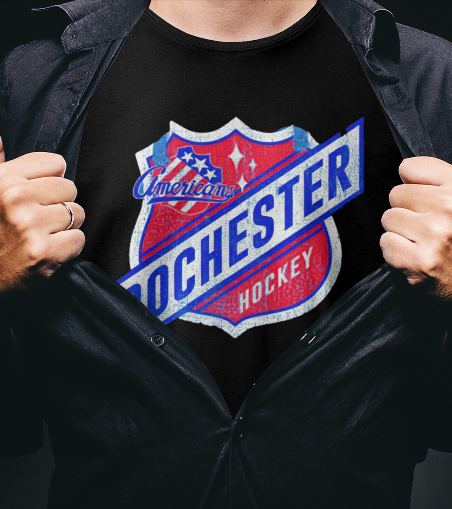 Rochester Americans Hockey Shield Badge T-Shirt