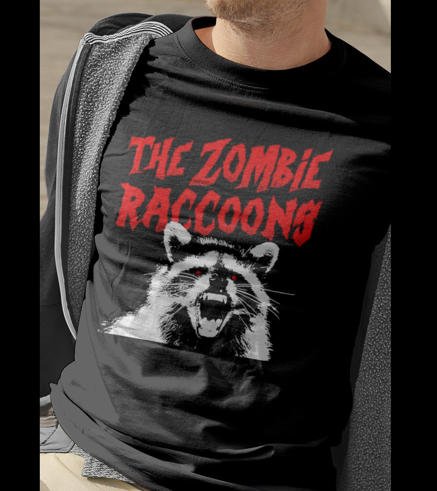 The Zombie Raccoons Fierce Creature Horror T-Shirt