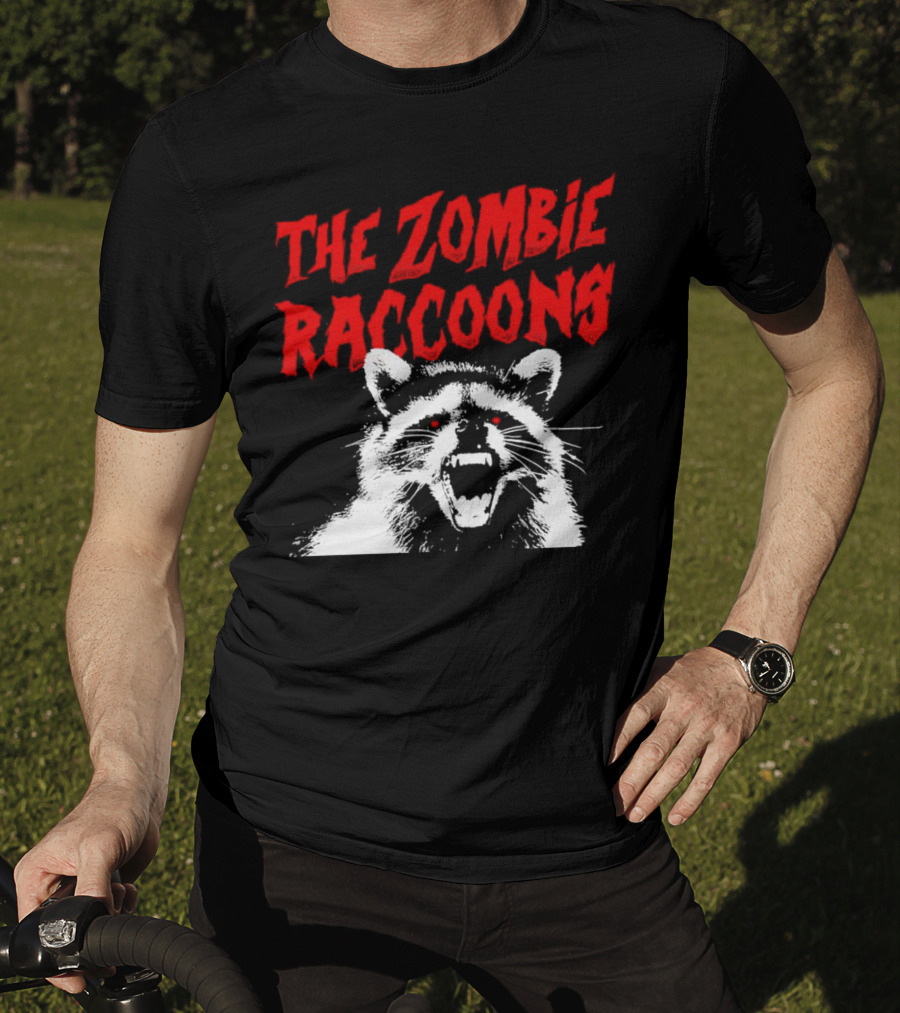The Zombie Raccoons Fierce Creature Horror T-Shirt