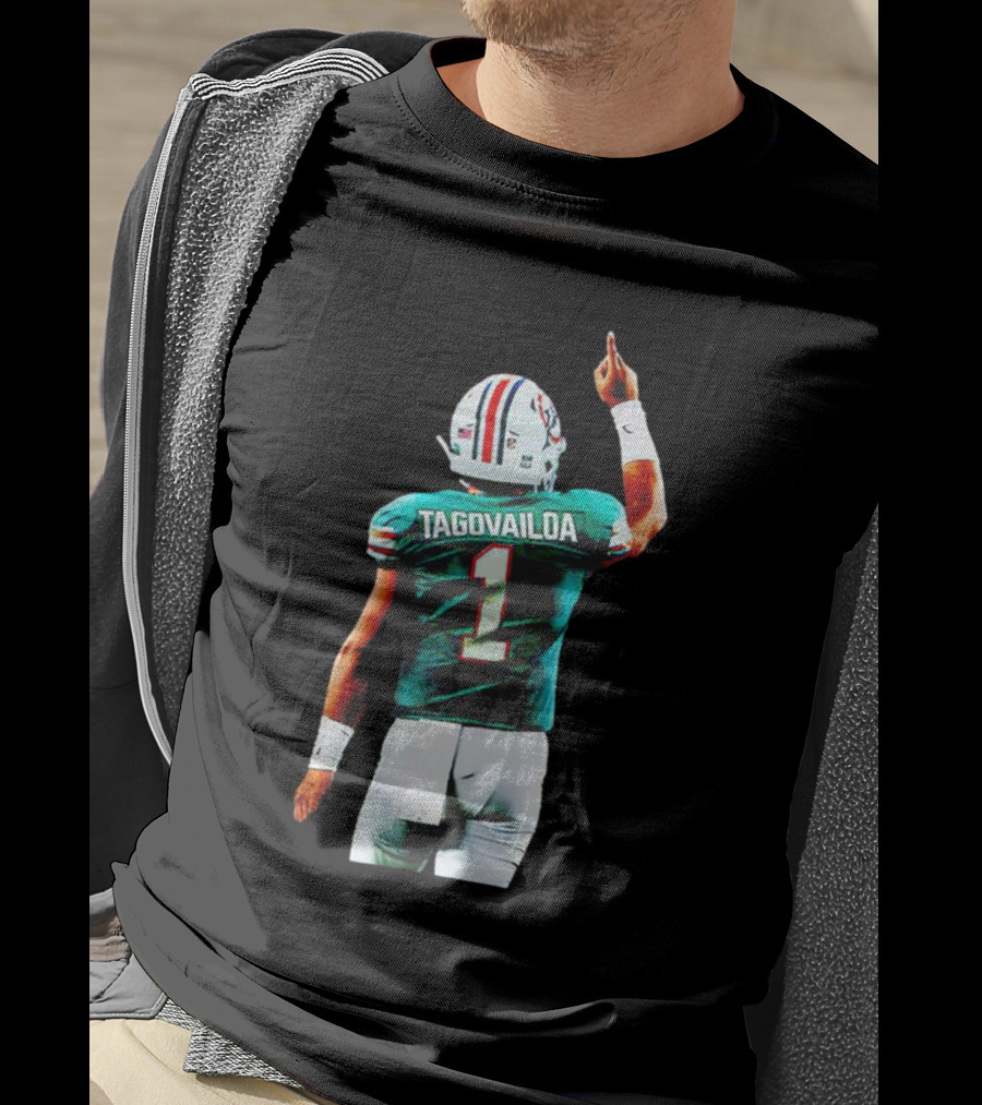 Tua Tagovailoa Miami Dolphins Number 1 Football Player T-Shirt