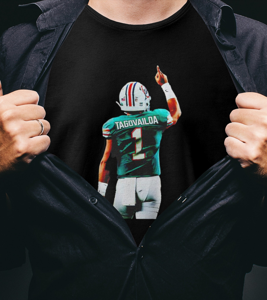 Tua Tagovailoa Miami Dolphins Number 1 Football Player T-Shirt