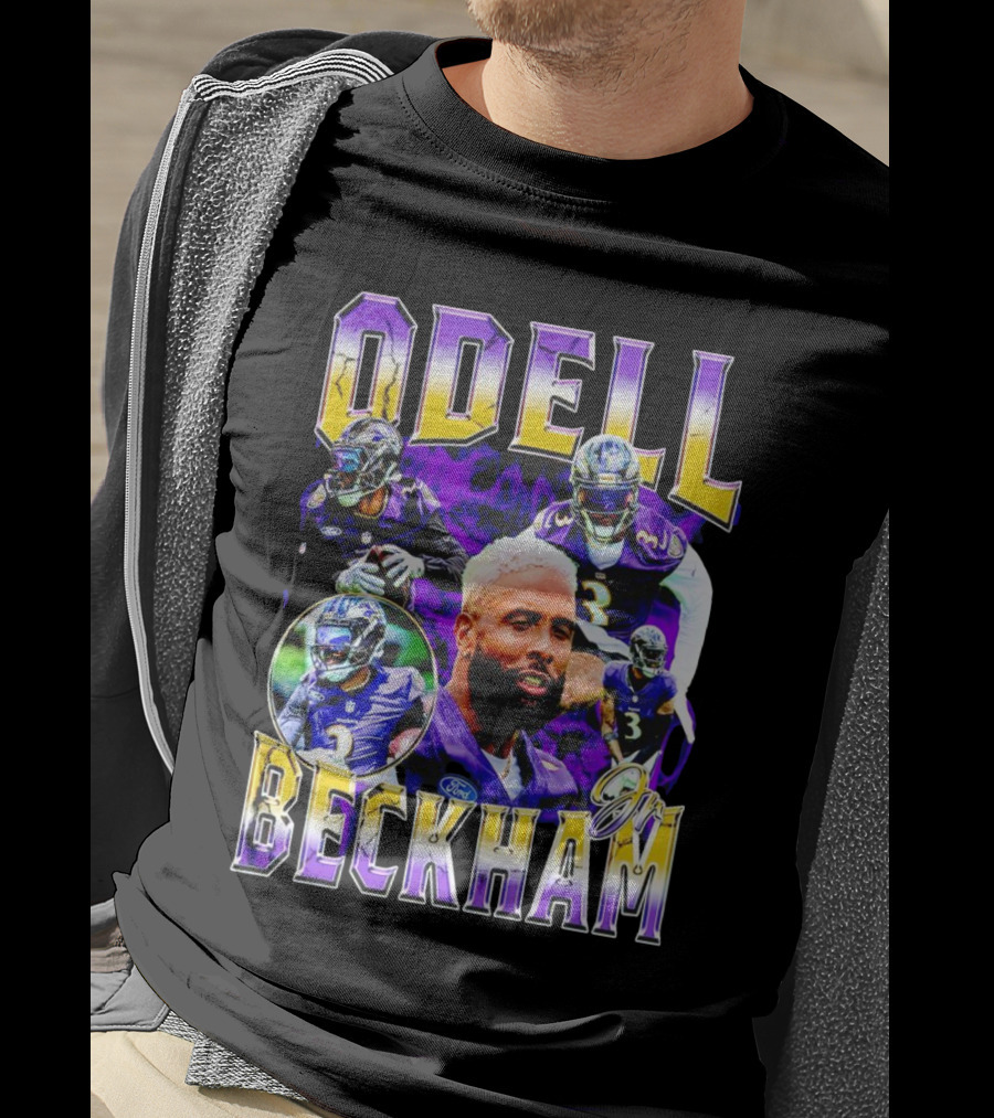 Odell Beckham Jr Baltimore Ravens Football Player Highlights T-Shirt
