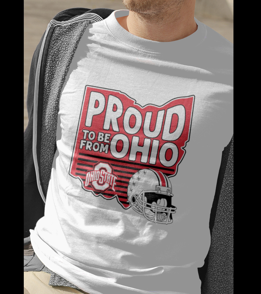 Ohio State Proud To Be From Ohio Football Helmet Logo Buckeyes T-Shirt