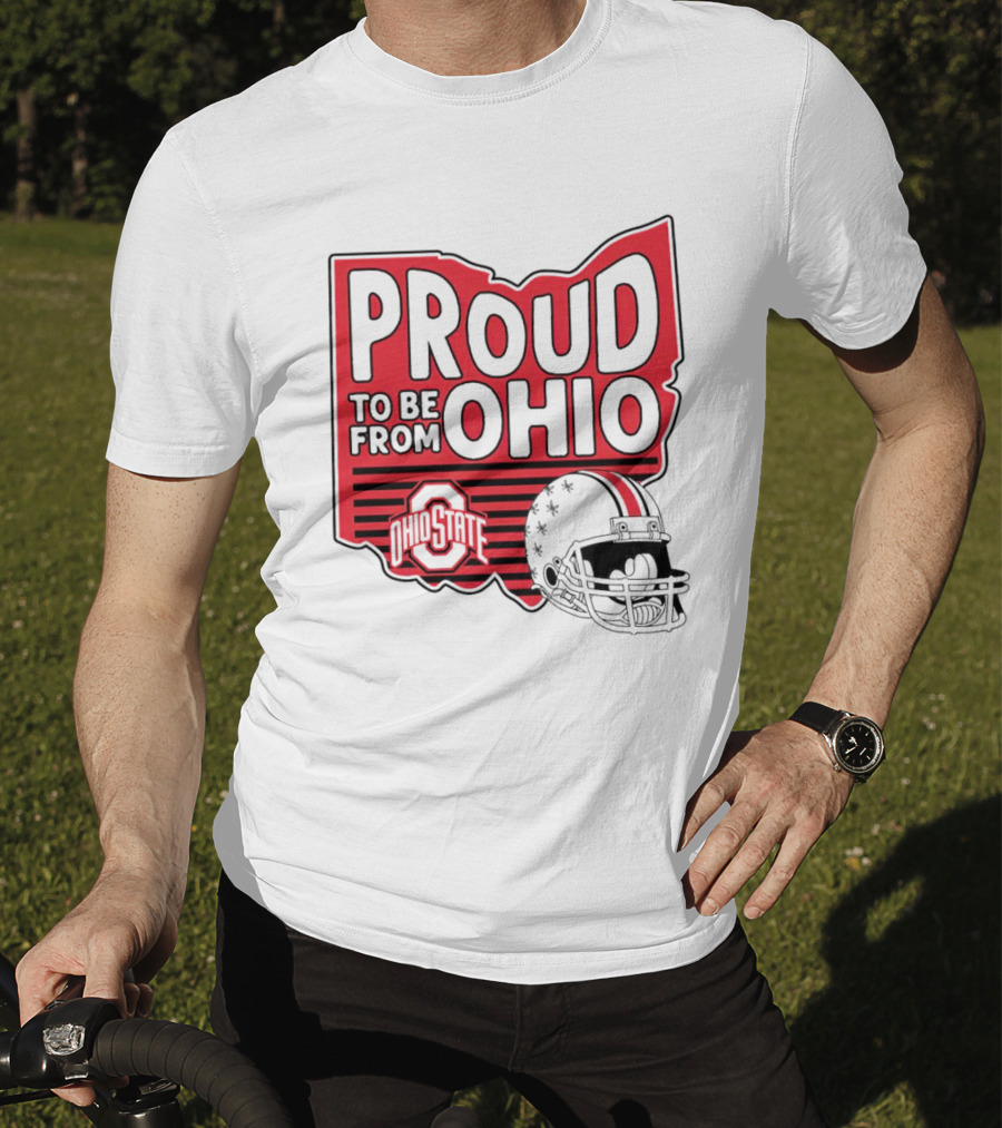 Ohio State Proud To Be From Ohio Football Helmet Logo Buckeyes T-Shirt
