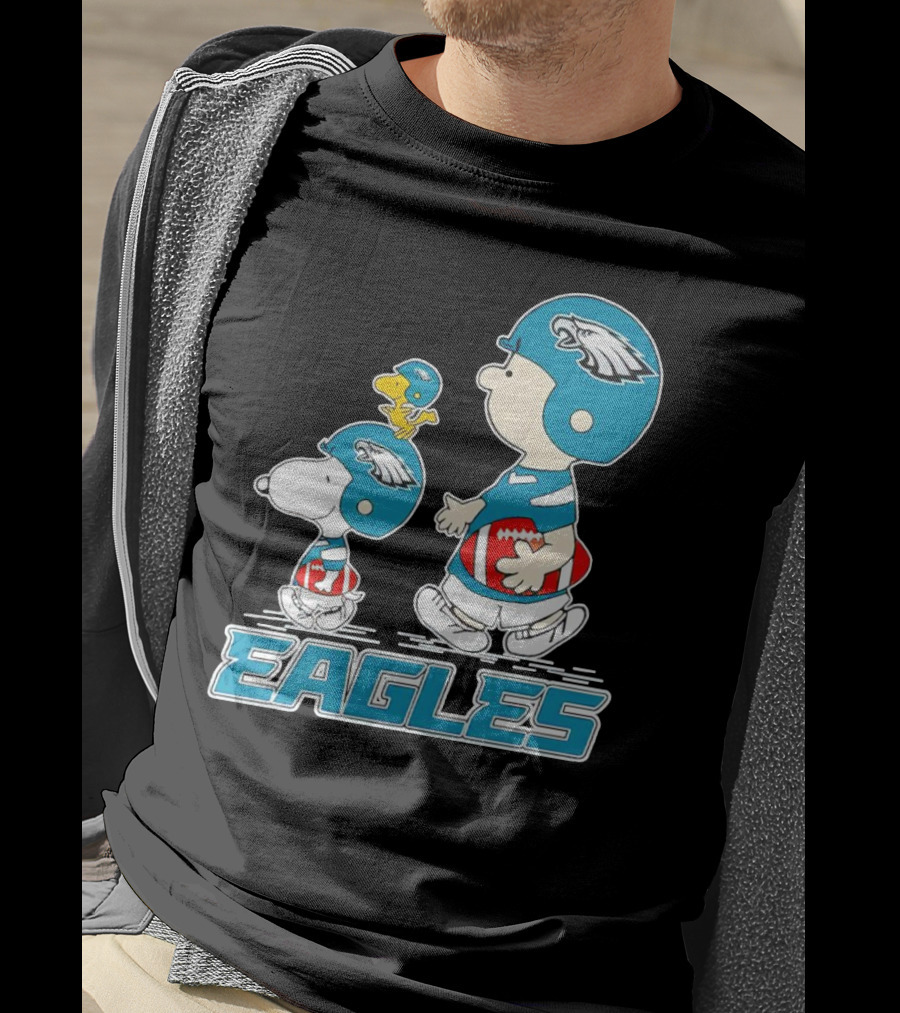 Eagles Football Snoopy Charlie Brown Woodstock Philadelphia T-Shirt