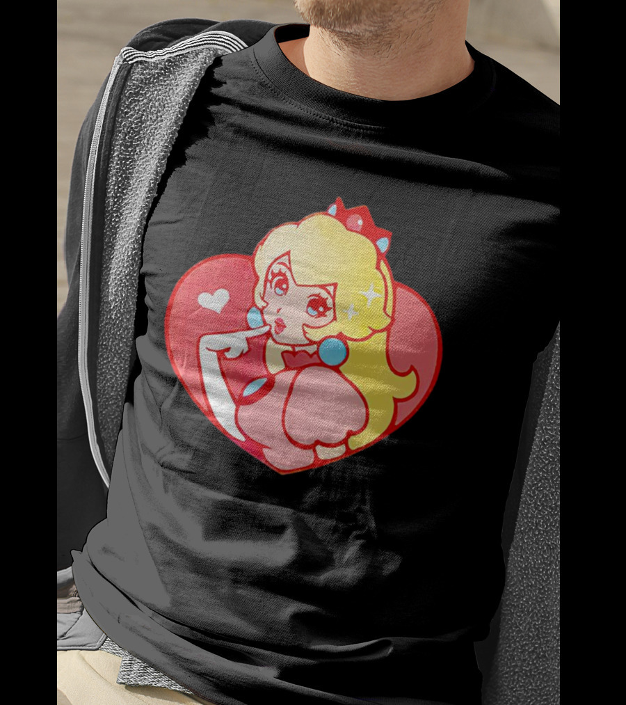 Jivke Princess Peach Heart T-Shirt