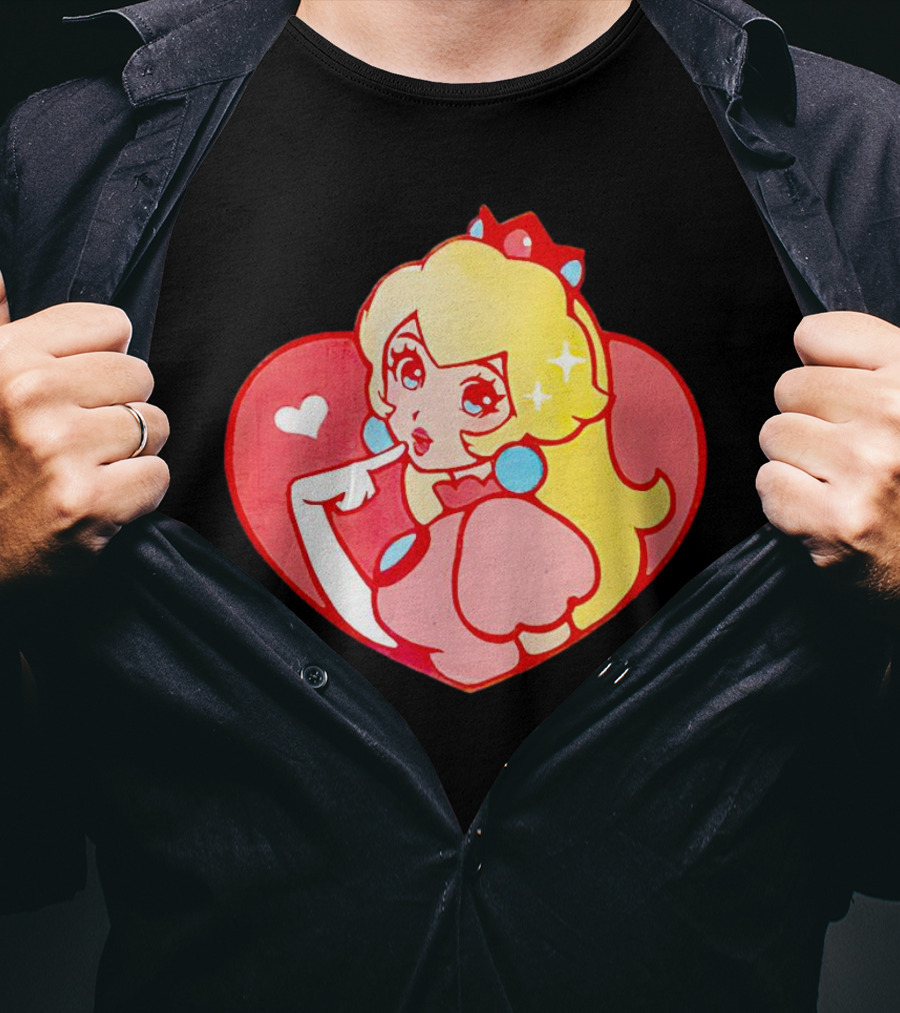 Jivke Princess Peach Heart T-Shirt