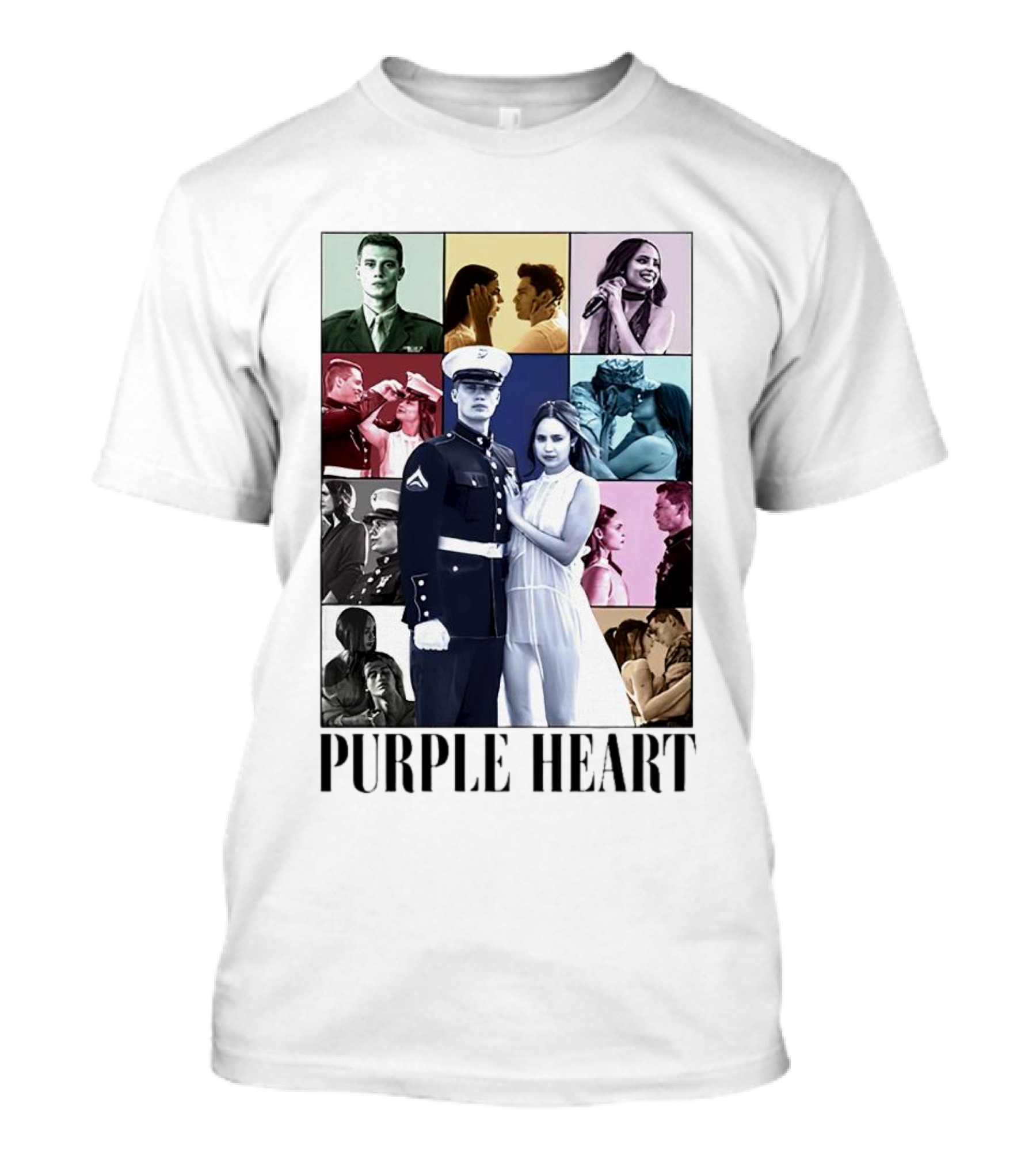 Purple Heart Military Romance And Relationships Montage T-Shirt