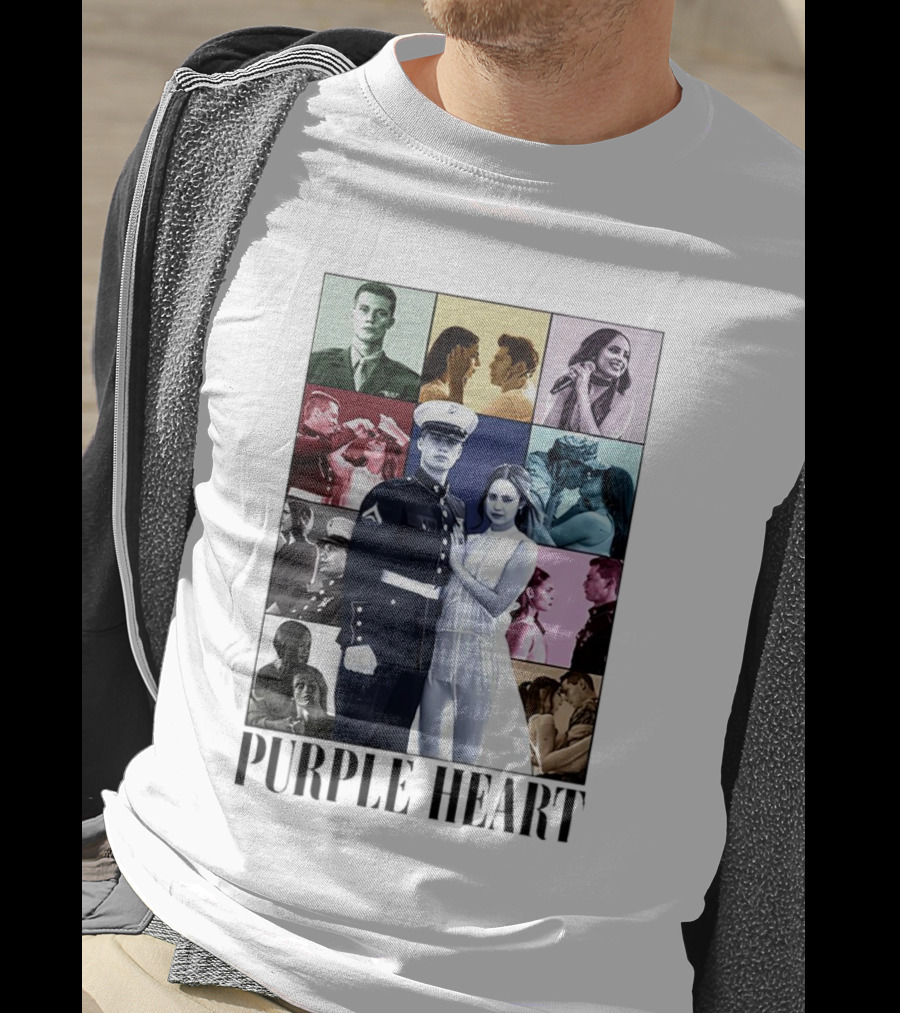 Purple Heart Military Romance And Relationships Montage T-Shirt