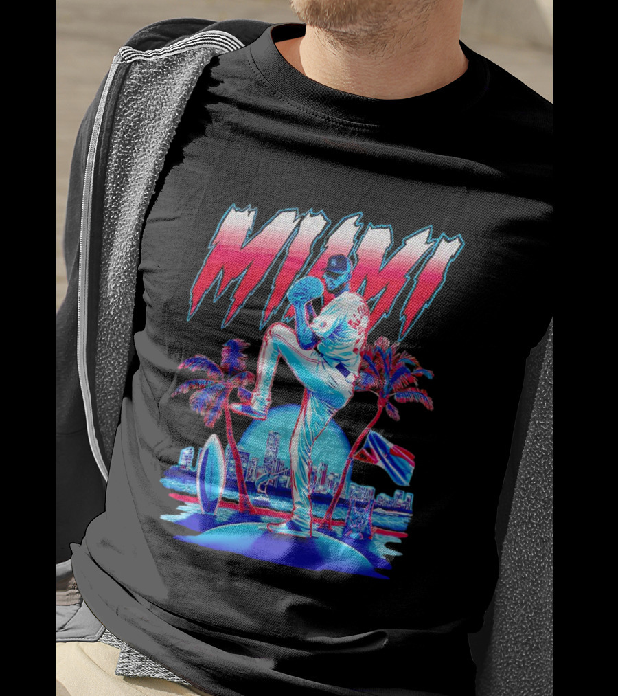Miami Marlins Sandy Alcántara Cartoon Vintage T-Shirt